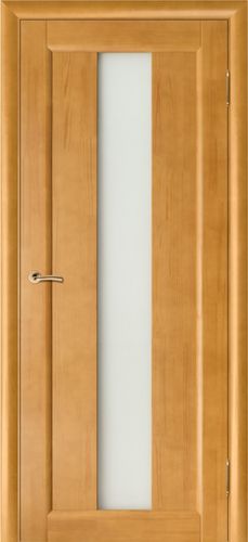 Дверь Вега 18 светлый орех – Массив сосна остекленная