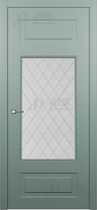 Дверь ПО AN12 Эмаль Стекло Гравировка рисунок Ромб