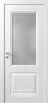 Дверь ПО М-3 стекло белое матовое с рисунком